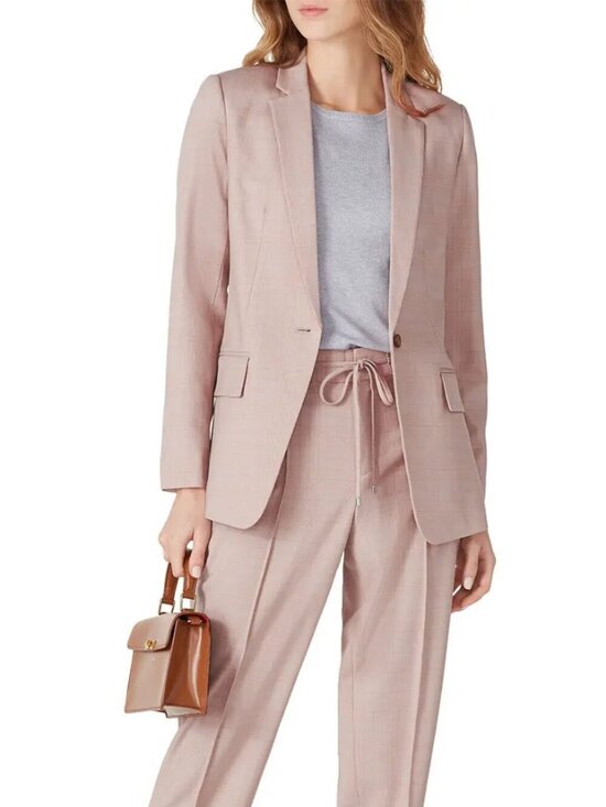 Club Monaco Jackets & Blazers - CLUB MONACO Borrem Pink Mauve Wool Blend Single Breasted Blazer, Size 12